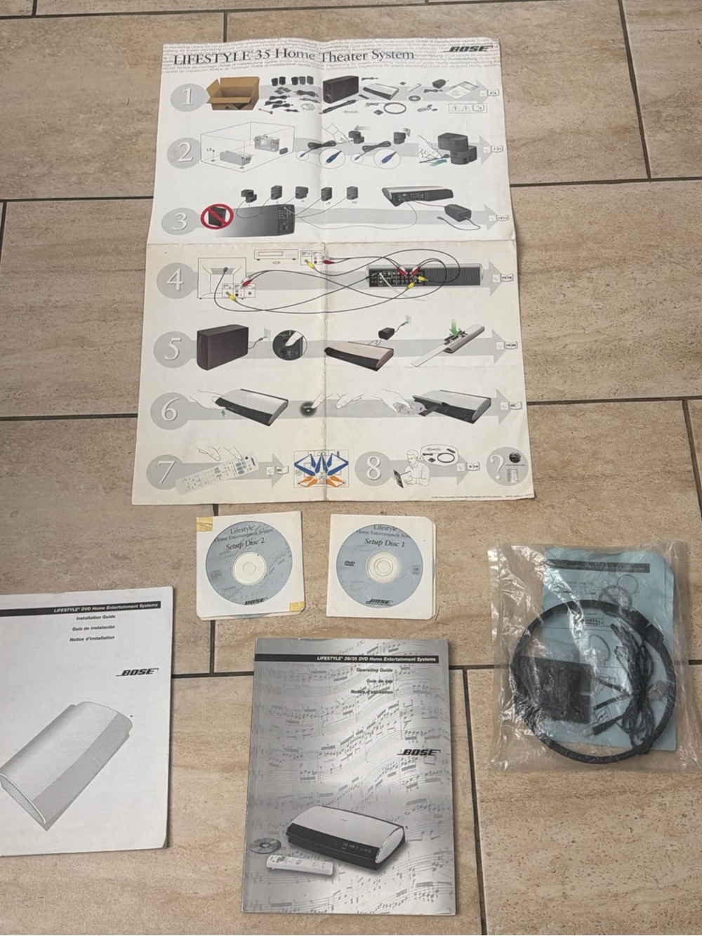 Bose Lifestyle V28..Manuals, 2 Setup CD’s, Etccc
